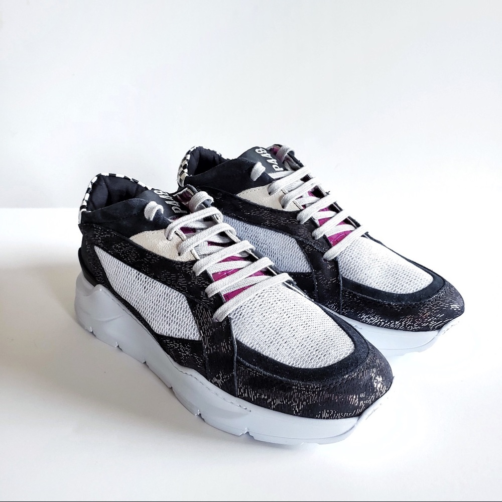 P448 Leia Coated Metallic Wedge Sneaker Space 39